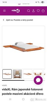 Japonská futonová postel komplet - 2