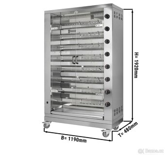 Plynový gril na kuřata PREMIUM s 8 rožni pro 48 kuřat - 2