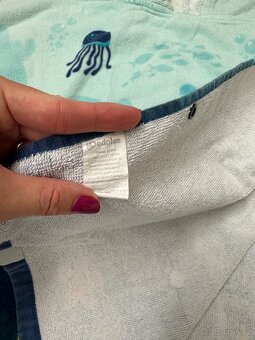 Dětský froté župan pončo s kapucí mořský svět - 2