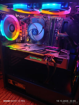 Herní PC - Ryzen 4500, 16GB RAM, NVME+HDD, 5700XT, WIN11 - 2