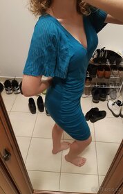 Modré večerní/párty šaty - 2