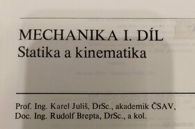 Mechanika I. díl, Statika a kinematika 1986 - 2