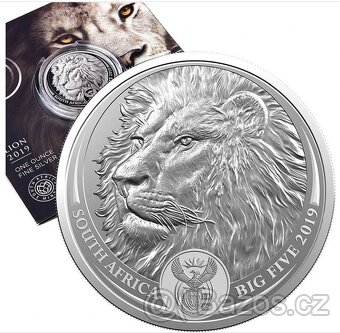 Stříbrná mince Big Five - Lion (Lev) 1 Oz 2019 - 2