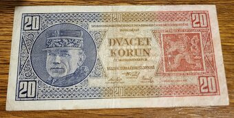 Bankovka 20 korun z roku 1926,série Af - 2