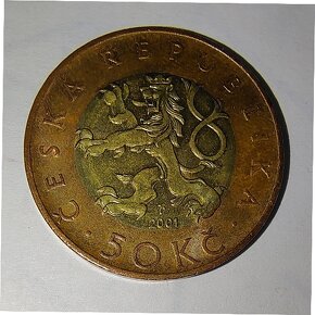 50 Kč vzácná rok 2001 - 2