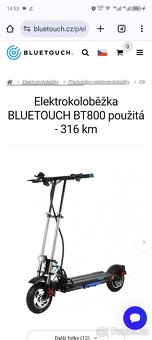 PRODÁM ELEKTROKOLOBĚŽKU BLUETOUCH BT800 - 2