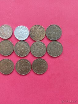 Československé 1 koruny 17ks různé ročníky lepší stavy - 2