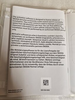 Aplikační software tempomatu Škoda Originál 5E0054800 - 2