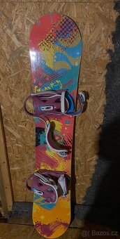 Snowboard 150 +boty,vázání a vak - 2