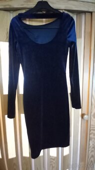 Tmavě modré sametové šaty Orsay, vel. XS - 2