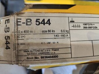 Prodám svářecí elektrody E-B 121 a 544 - 2