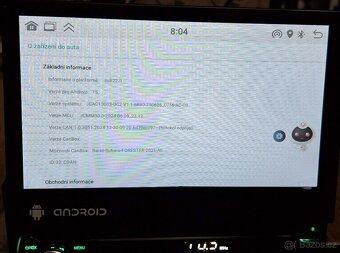 1DIN autorádio Android 15 Carplay s výsuvným LCD - 2