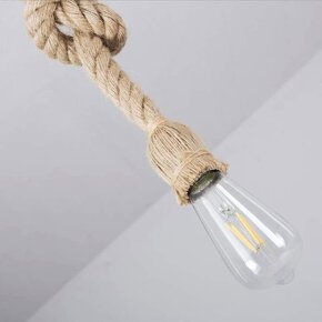 Stropní závěsné svítidlo z jutového lana - 2