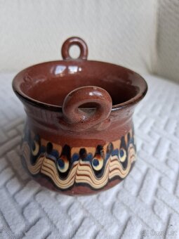 Bulharská keramika vázička s uchy - 2