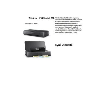 přenosná tiskárna HP office jet 200 - 2