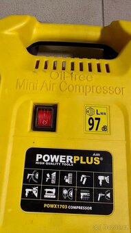 Bezolejový kompresor Powerplus POWX1703 + příslušenství - 2