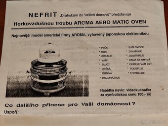 Prodám horkovzdušnou troubu - 2