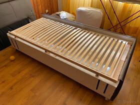 Kožená postel s rošty a úložným prostorem - 2