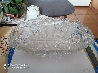 Stary křišťál brus mísy,karafa stamprle - 2