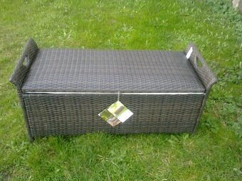 Ratanový box/lavička na polstry-49 x 108 x 46 cm-nová - 2