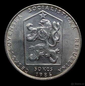 Stříbrná 50 Kčs 1986 Český Krumlov - 2