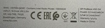 Notebook HP Probook 450 G4, model Z2Y44ES - 2