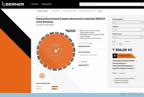 Diamantový kotouč Berner SPECIALline 400 x 25,4mm - nový - 2