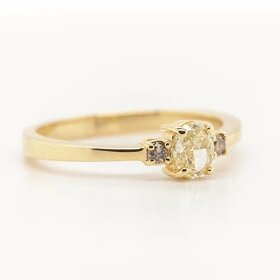 14K prsten s diamanty 0,45ct - certifikát AIG - 2