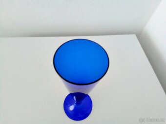 Modrá, skleněná váza - 2