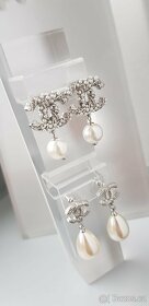 Chanel náušnice VIP Gift  Silver s perlou- Dodání okamžitě - 2