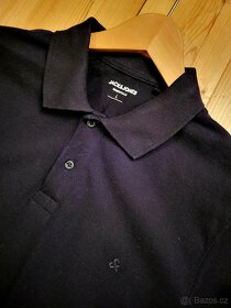Jack & Jones Black LARGE SLIM Short-Sleeve Polo Shirt - 2