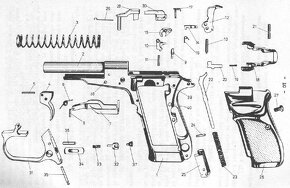 nové náhradní díly na pi vz82 vz.82 9mm Makarov Browning - 2