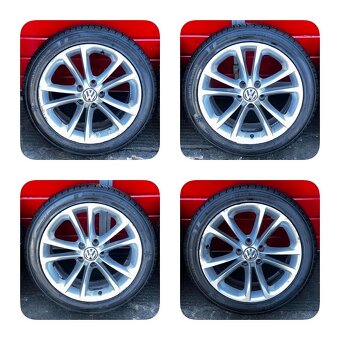 Original ALU kola VW SPA 17" 8J ET41 + zimní 235/45/R17 - 2