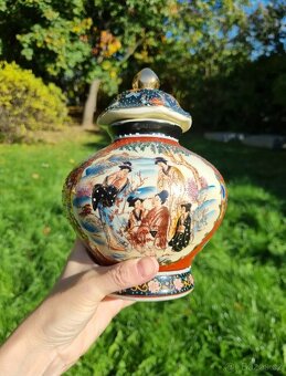 Velmi krásná stará činska porcelánová váza, ručně malovaná - 2