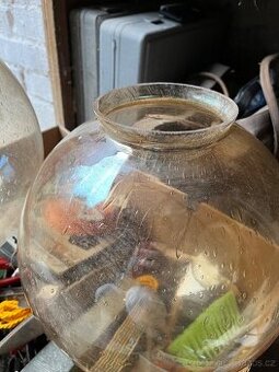 Retro lustr koule skleněný, dva kusy - 2