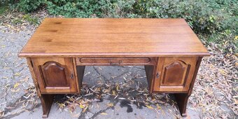 Rustikální masivní psací stůl - 2