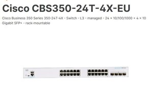 Switch Cisco Bussines CBS350-24T-4X-EU-RF Výprodej - 2