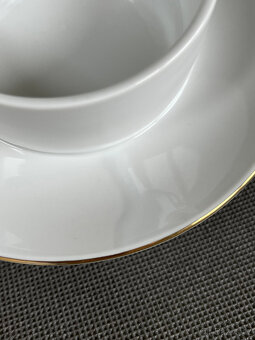 Porcelánová kulatá máslenka, dóza s víkem, Nová Role - 2
