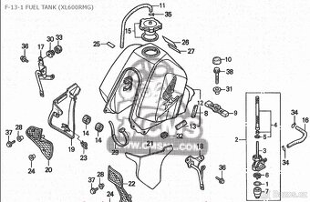 Nádrž a plasty Honda XL 600RM (PD04) - 2