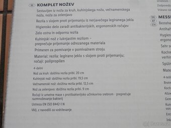 Nový set kuchyňských nožů, viz foto. - 2