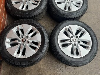 Alu 16" 5x112 , škoda " TWISTER " O4 zimní 90% TOP - 2