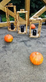 dřevěné lampiony - sada - 2