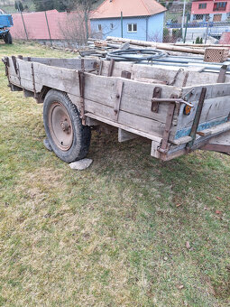 Vlečka za traktor, vlek, přívěs ručně bržděná pevná - 2