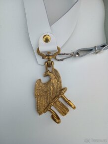 Klasický kožený pochodový bandalír na malý bubínek - 2