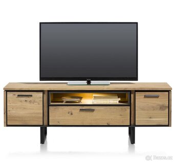 TV dřevěný stolek Tokyo – masiv, LED, 150 cm - 2