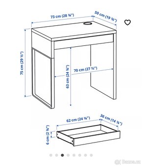 prodám “kosmetický/psací” stůl - 2