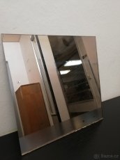 Zrcadlo - řezané čtverce, kouřové - 2