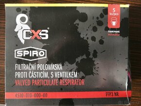Filtrační polomaska CXS SPIRO P3, tvarovaná s ventilkem - 2