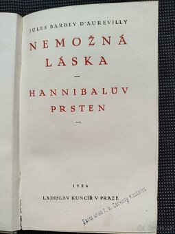 Jules Barbey d´Aurevilly -Nemožná láska / Hannibalův prsten - 2