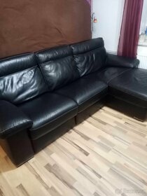 Jedinečná luxusní kožená polohovací sedací souprava - 2